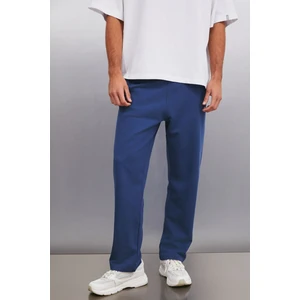 Bryce Erkek Relaxed Fit Rahat Kesim Beli Lastikli Premium Kumaş Koyu Mavi Eşofman Altı
