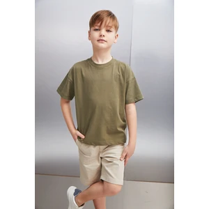 OCTAVE Erkek Oversize Haki T-Shirt