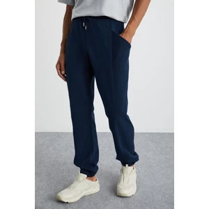 BOSCO Erkek %100 Pamuk Panelli Lastik Paçalı Lacivert Eşofman Altı