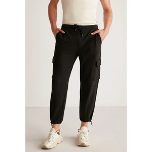 Jadon Erkek Kargo Cepli Regular Fit Paçası Stoper Lastikli 5 Cepli Eşofman Altı