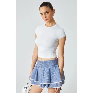 Dulce Kadın Slim Fit Kısa Kollu Beyaz T-Shirt