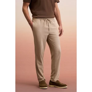 KHORN Erkek Relaxed Bağcıklı Normal Paça Bej Pantolon