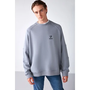 Katmaı Relaxed Oversize Açık Gri Sweatshirt