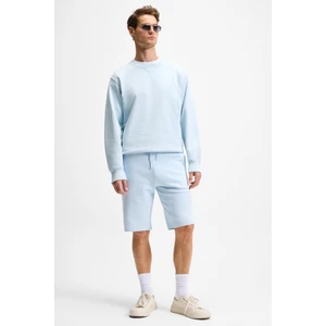 GREXON Erkek Pamuklu Regular Fit Açık Mavi Şort & Bermuda