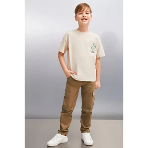 VARDON Erkek Bej T-Shirt