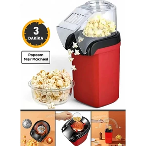 Popcorn Mısır Makinesi Yağsız Mısır Patlatma Makinası 1200W Elektrikli Sıcak Havalı Mısır Makinesi