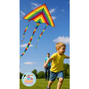 Gökkuşağı Uçurtma Kılıflı -115CM - Ripstop Kumaş