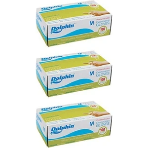 Pudralı Latex Eldiven (M) 100LÜ Paket 3 Adet