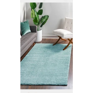 Home - Ultra Yumuşak Kaymaz Tabanlı Turkuaz Sheepline Yıkanabilir Yolluk