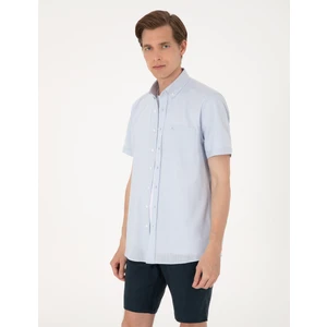Pierre Cardin Erkek Açık Mavi Regular Fit Kısa Kollu Gömlek 50302730-VR095
