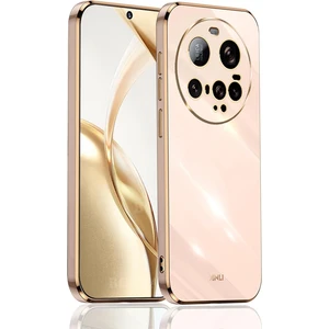 Xiaomi Mi 15 Ultra Kılıf Kamera Korumalı Parlak Gold Altın Işlemeli Kenarlı Yumuşak Silikon Kapak