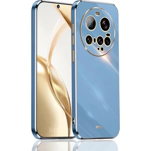 Xiaomi Mi 15 Ultra Kılıf Kamera Korumalı Parlak Gold Altın Işlemeli Kenarlı Yumuşak Silikon Kapak