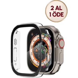 Apple Watch 8 Ultra 360 Tam Koruma (49 Mm) Yumuşak Silikon Tpu Ekran Koruyucu Kılıf