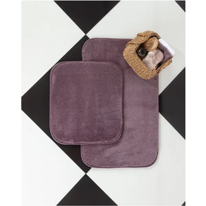 Madame Coco Carol 2'li Banyo Paspası - Koyu Mürdüm - 50x80 Cm