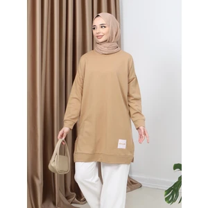 Yazlık Kadın Tesettür Bisiklet Yaka Terletmeyen Penye Kumaş Tunik