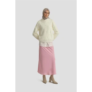 Kloş Saten Etek 24K1714 Pembe