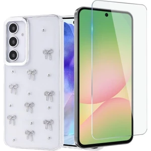 Samsung Galaxy S25 Plus Kılıf Kutup Desenli Fiyonk Kapak + Nano Ekran Koruyucu