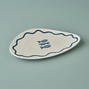 Marine Seramik Servis Tabağı Mavi (35 Cm)