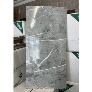 30X60 cm Gri Mermer Desenli Kendinden Yapışkanlı Seramik Köpük Banyo Wc Kaplama Pvc Duvar Paneli