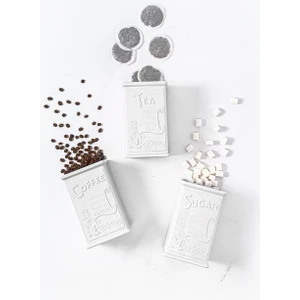 Akrilik Beyaz Şeker Kahve Çay Kavanozu 500 ml (Vakum Kapak )