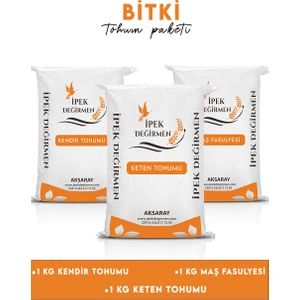 İpek Değirmen 3 kg Fit Yaşam Keten Tohumu Maş Fasulyesi Kendir Paketi