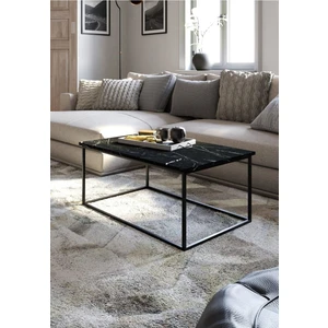 Martina Orta Sehpa | Parlak - Mermer Desenli| 90X60X40 cm