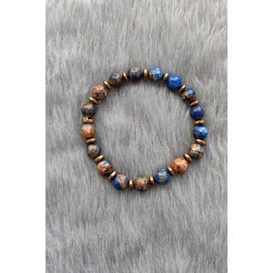 Lastikli Doğal Lapis Taşlı Erkek Bileklik EY17