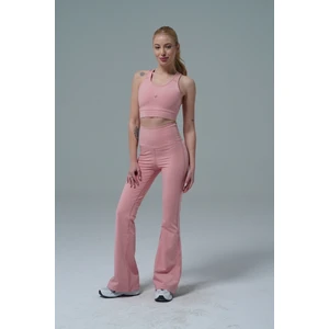 George Phoenix Aero Motion Kadın Pudra Yüksek Bel Push-Up İspanyol Paça Tayt Modern Tasarım