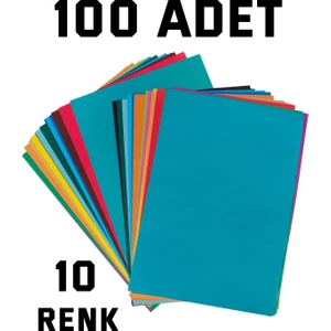 100 Adet  A4 Elişi Kağıdı Karışık Renk