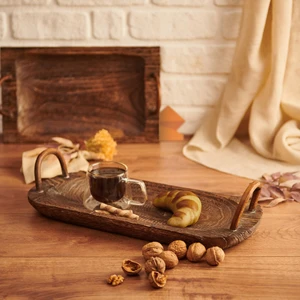 Beris Dikdörtgen Kulplu Büyük Tepsi