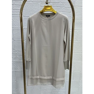 Süssü Uzun Kollu Önü Şifon Penye Içlik Tunik 89 cm 875 1622