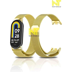 Xiaomi Mi Band 8 / 9 / 10 Uyumlu Metal Hasır Kordon