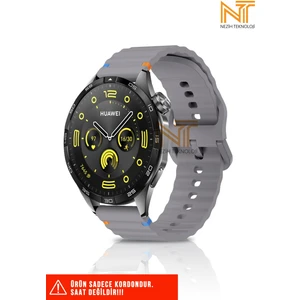 Samsung Galaxy Watch 46MM / Galaxy Watch 3 45MM / Gear S3 Uyumlu Wave Silikon Kordon 22MM