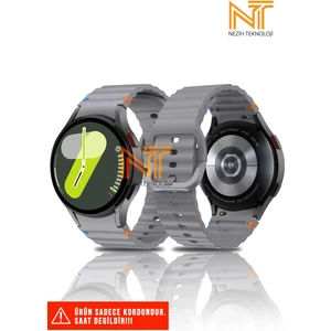 Samsung Galaxy Watch Fe / 4 / 5 / 5 Pro / 6 / 7 40 42 44 46MM Uyumlu Wave Silikon Kordon