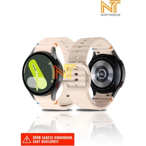 Samsung Galaxy Watch Fe / 4 / 5 / 5 Pro / 6 / 7 40 42 44 46MM Uyumlu Wave Silikon Kordon