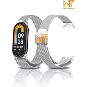 Xiaomi Mi Band 8 / 9 / 10 Uyumlu Metal Hasır Kordon