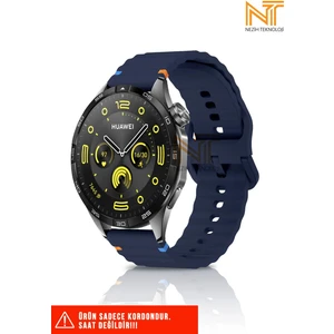 Huawei Watch Gt2 / Gt2 Pro / Gt3 / Gt3 Pro / Gt4 / Gt5 / Gt5 Pro / Gt6 / Gt6 Pro 46mm Uyumlu Wave Silikon Kordon 22mm