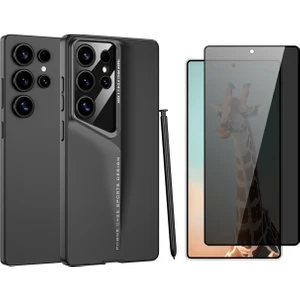 Samsung Galaxy S24 Ultra Kılıf Ultra İnce Kamera Korumalı Sert Rubber Zore Procase Kapak + Hayalet Cam Ekran Koruyucu