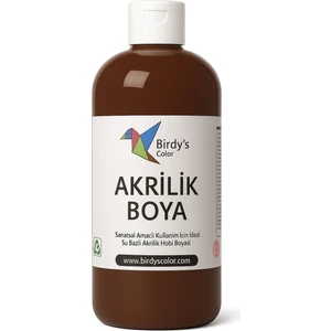 Birdy's Color Standart Akrilik Boya Kahverengi 500 GR Su Bazlı Sanatsal Malzeme