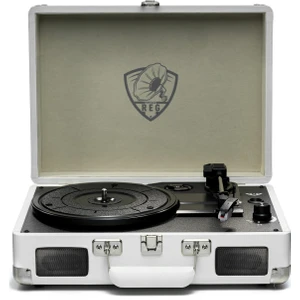 Reg Vintage 102B Plus Plak Çalar - Krem - (Şarjlı, Bluetooth, Dahili Hoparlör ve Metal Iğneli)