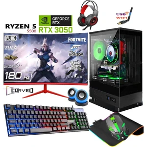 TC65 Ryzen 5 5500 32GB Ram 512GB SSD RTX3050 Gddr6 24” 180hz Oyuncu Masaüstü Bilgisayar