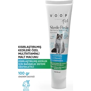 VOOP Pet Sterile Paste (Kısırlaştırılmış Destekleyici,Tüy Yumağı Önleyici,Taurin İçeren Steril Macun) 100Gr