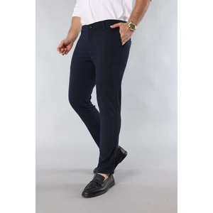 3A Moda Erkek Italyan Kesim Dar Kalıp Dar Paça Kumaş Pantolon LACİVERT
