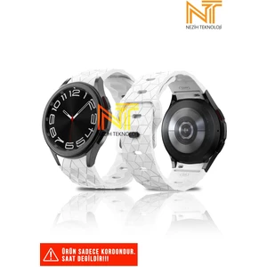 Nezih Case Samsung Galaxy Watch Fe / 4 / 5 / 5 Pro / 6 / 7 40 42 44 46MM Uyumlu Silikon Kordon