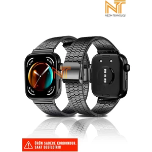 Nezih Case Huawei Fit 3 / Fit 4 / Fit 4 Pro Uyumlu New Design Paslanmaz Çelik Kordon