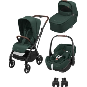 Maxi- Cosi Leona2 3 Ü 1 Arada Seyahat Sistem Bebek Arabası Twillic Green
