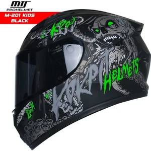 M201 Kapalı Model Çocuk Kaskı (Siyah Camlı)