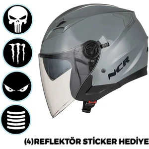 Jet Çenesiz Nardo Gri Kask ECE Belgeli