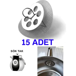 15 Adet Çaydanlık Içi Çay Süzgeci Demlik Süzgeç