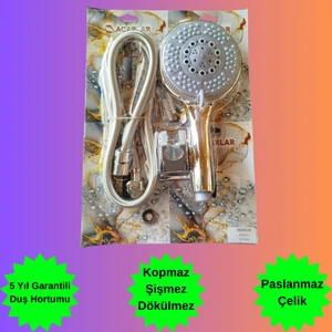5 Yıl Garantili Duş Hortumu Seti Başlığı Duş Telefonu Duş Seti